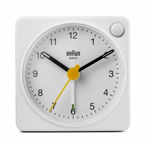 Braun Classic Travel Analogue Alarm Clock White
