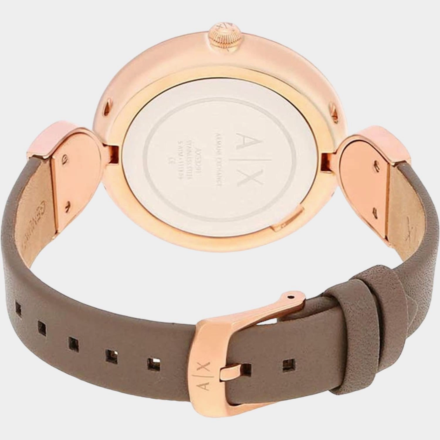 Brooke Women's Black Dial Analog Leather Watch AX5329