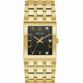 Bulova Men's Quadra Black Dial Watch