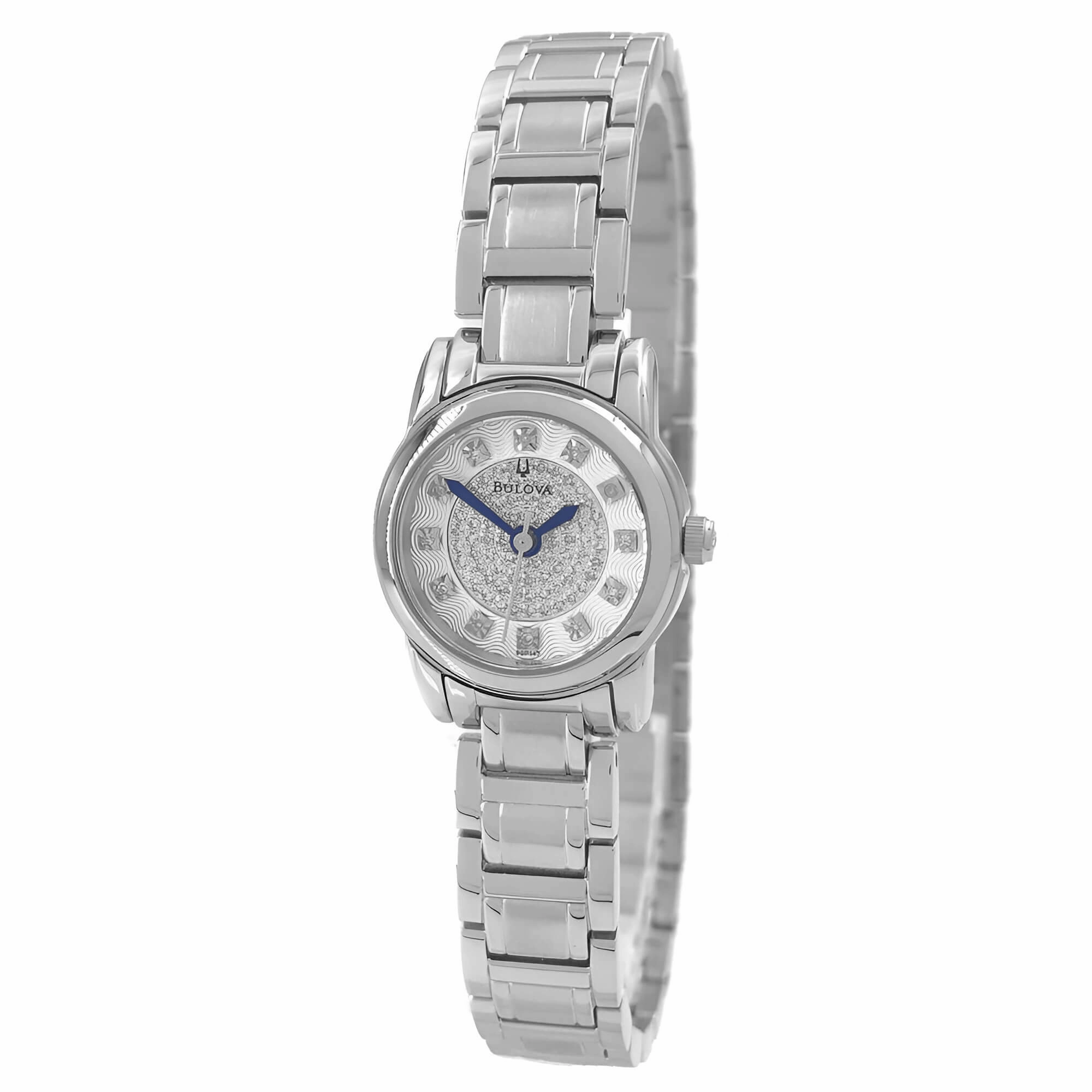 Bulova Women's Stainless Steel Diamond Watch - Highbridge Silver Dial | 96P143