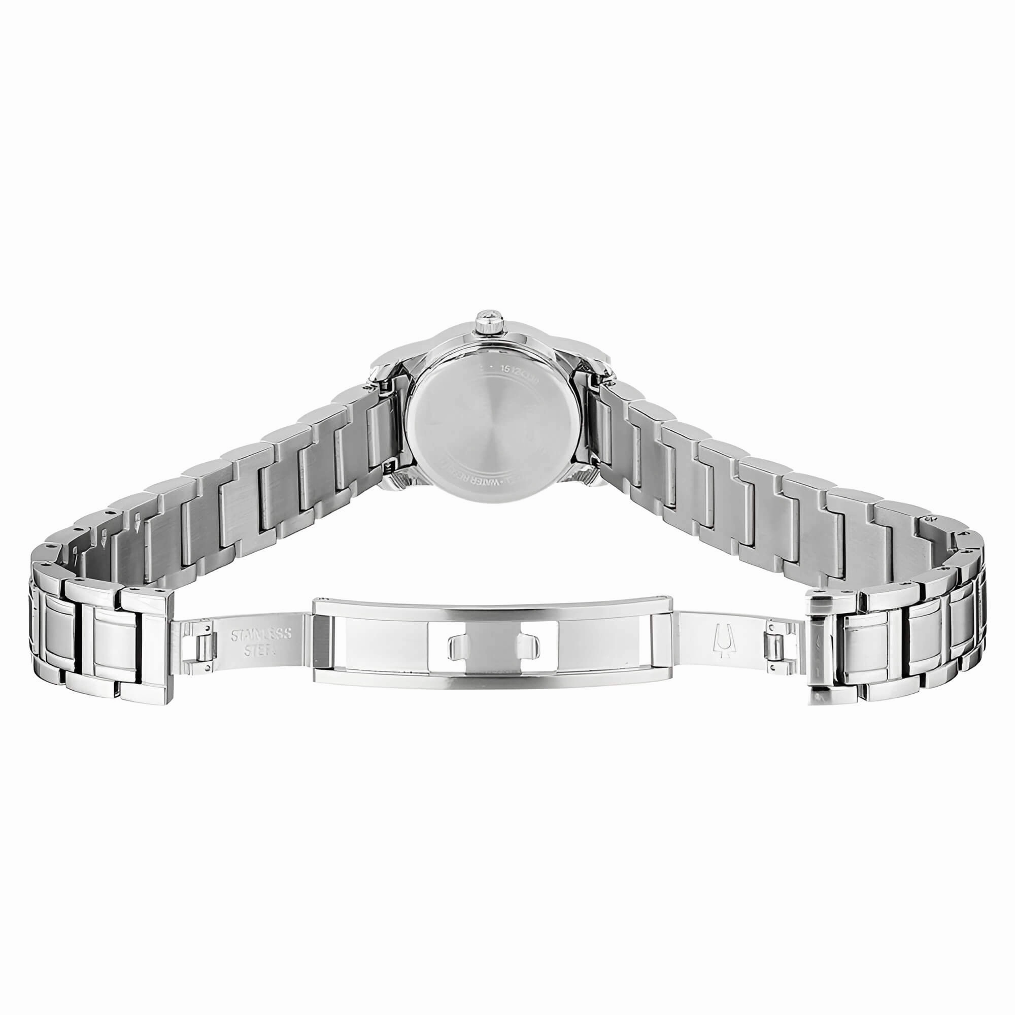 Bulova Women's Stainless Steel Diamond Watch - Highbridge Silver Dial | 96P143