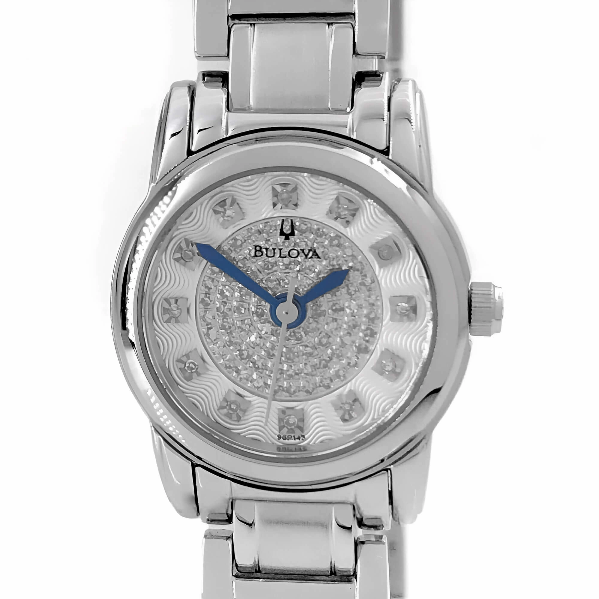 Bulova Women's Stainless Steel Diamond Watch - Highbridge Silver Dial | 96P143