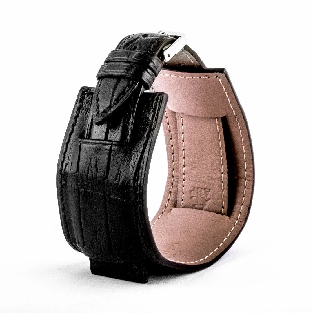 Bund vintage "Paul Newman" - Leather watch band - Alligator (black, brown, grey, blue)