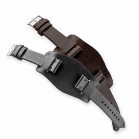 Bund vintage strap - Leather watch band - Calf (black, dark brown)