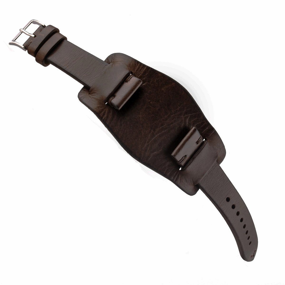 Bund vintage strap - Leather watch band - Calf (black, dark brown)