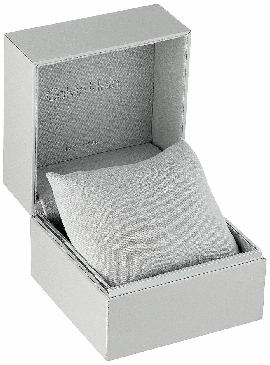 Calvin Klein Eager Chronograph Black Nylon Strap Black and Silver Dial Quartz Mens Watch K4B371B3