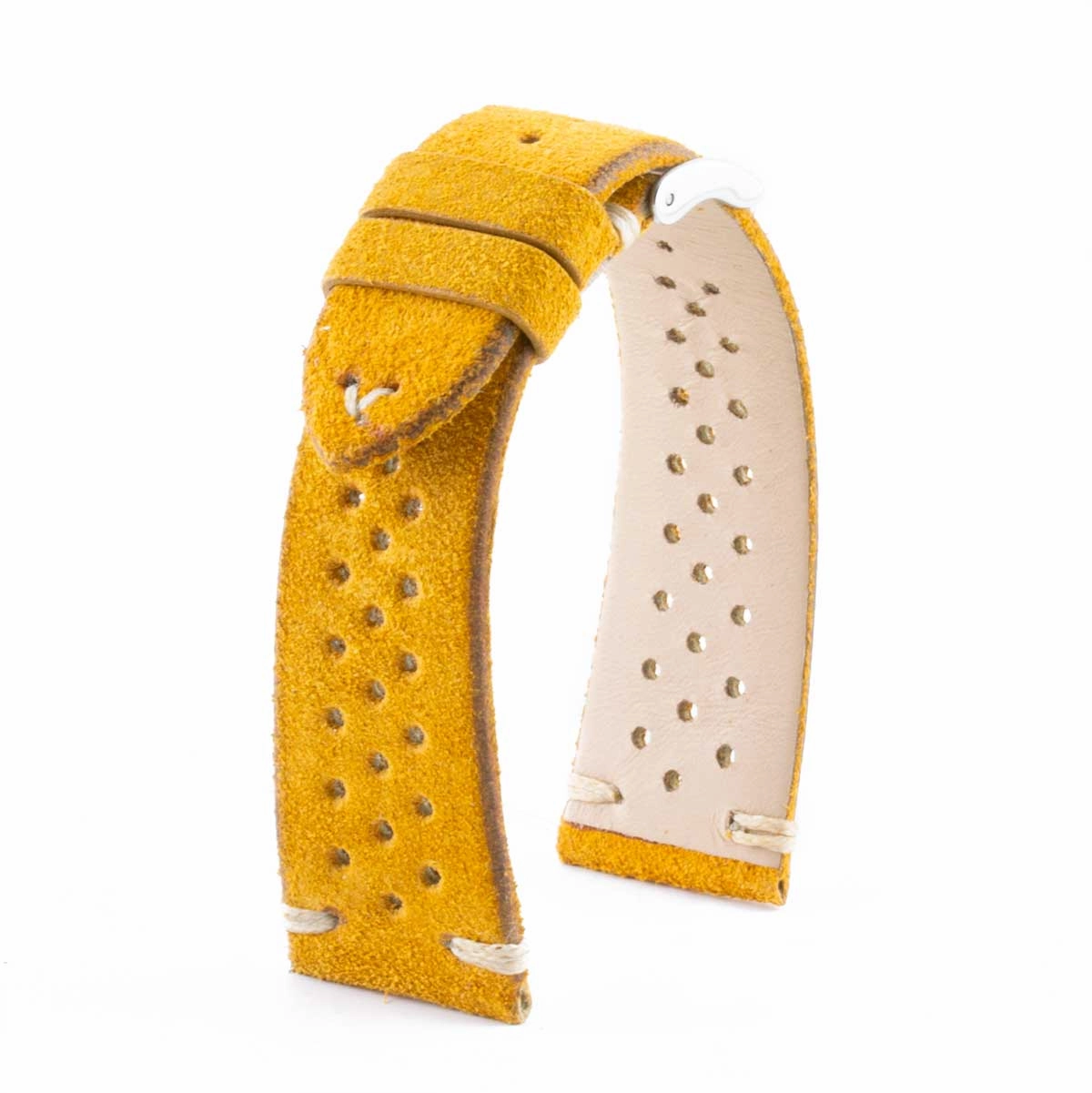 Capsule Collection - "Driver" leather watch strap - Calf (grey, brown, black, yellow)