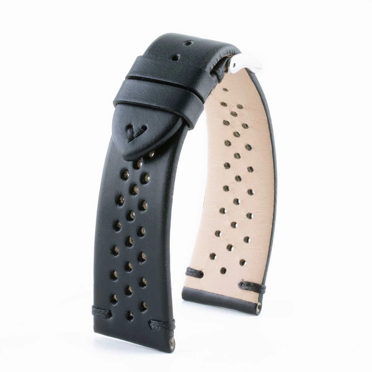 Capsule Collection - "Driver" leather watch strap - Calf (grey, brown, black, yellow)