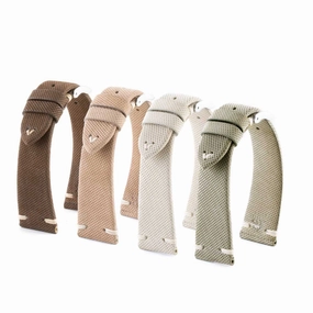 Capsule collection - "Soft Grip" leather watch band - Calf (brown, light brown, beige, kaki)