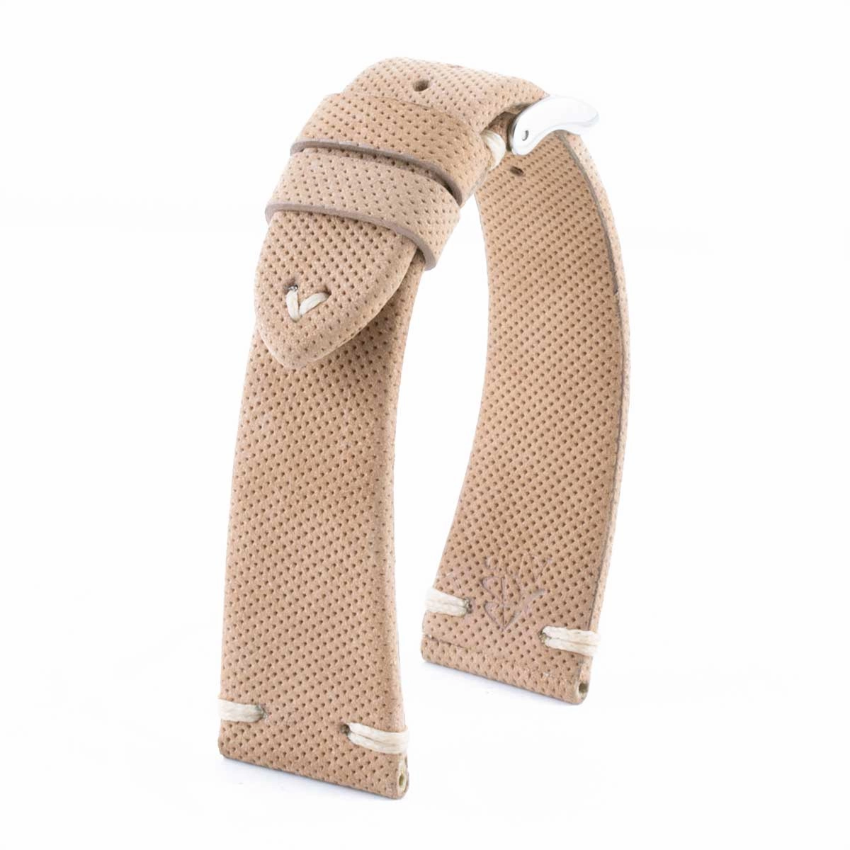 Capsule collection - "Soft Grip" leather watch band - Calf (brown, light brown, beige, kaki)