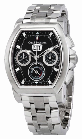 Carl F. Bucherer Patravi T-Graph Automatic Chronograph Stainless Steel Black Dial Date Power Reserve Mens Watch 00.10615.08.33.21