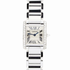 Cartier Tank Francaise Steel Ladies Watch Diamond Set Pre Owned W51008Q3 RW0634