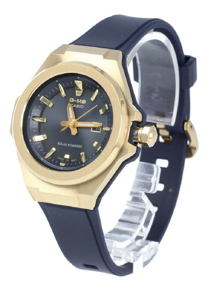 Casio Baby-g MSG-S500G-2A Solar Analog Rubber Strap Watch For Women