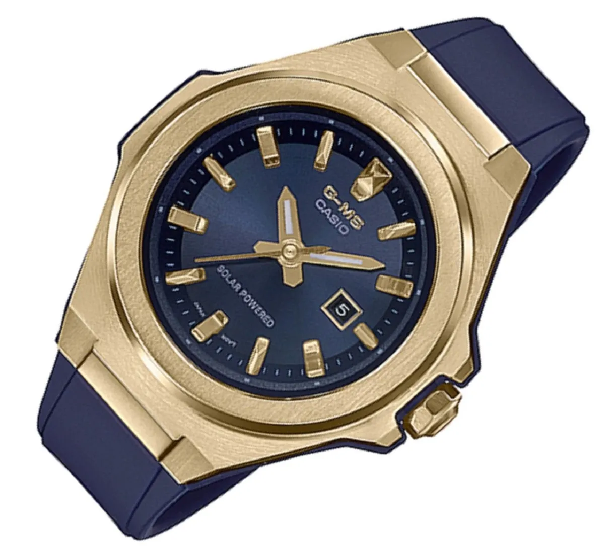 Casio Baby-g MSG-S500G-2A Solar Analog Rubber Strap Watch For Women
