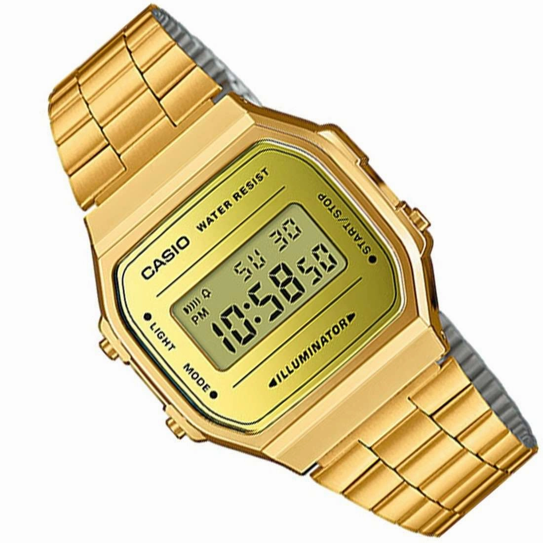Casio A168WEGM-9DF Gold Stainless Watch for Men and Women