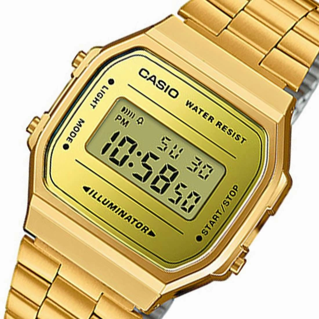 Casio A168WEGM-9DF Gold Stainless Watch for Men and Women