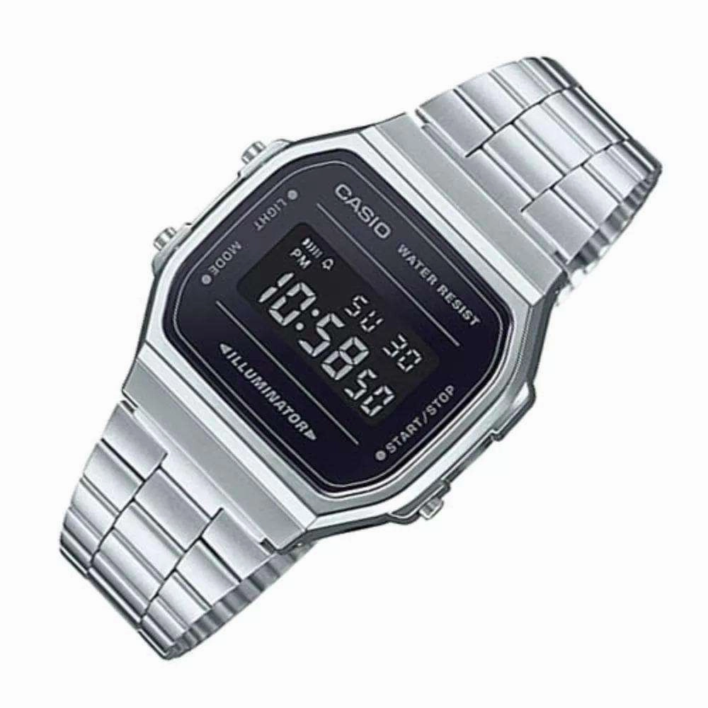 Casio A168WEM-1DF Silver Stainless Watch Unisex