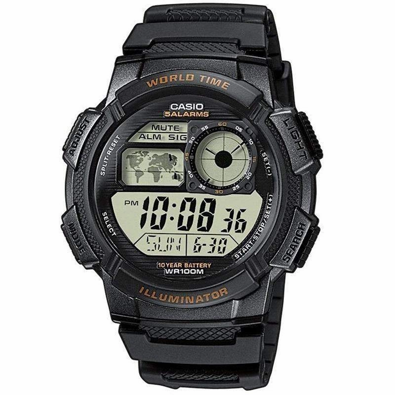 Casio AE-1000W-1A  Black Resin Strap Watch For Men