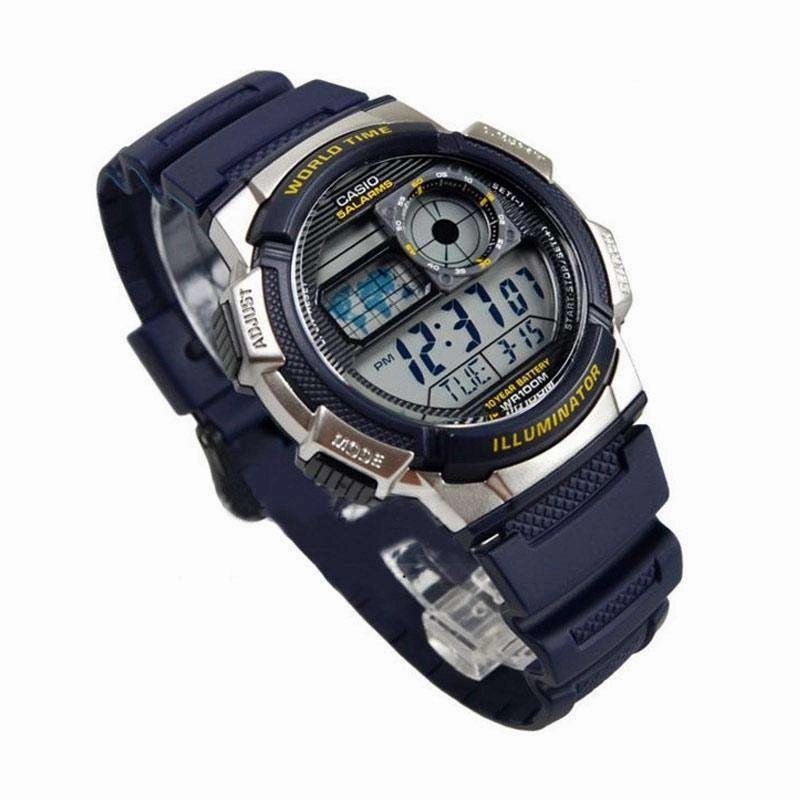 Casio AE-1000W-2A Navy Blue Resin Strap Watch for Men