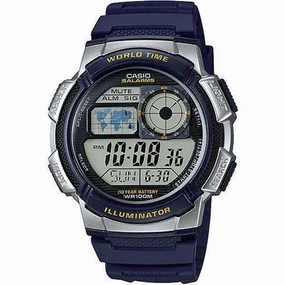 Casio AE-1000W-2A Navy Blue Resin Strap Watch for Men