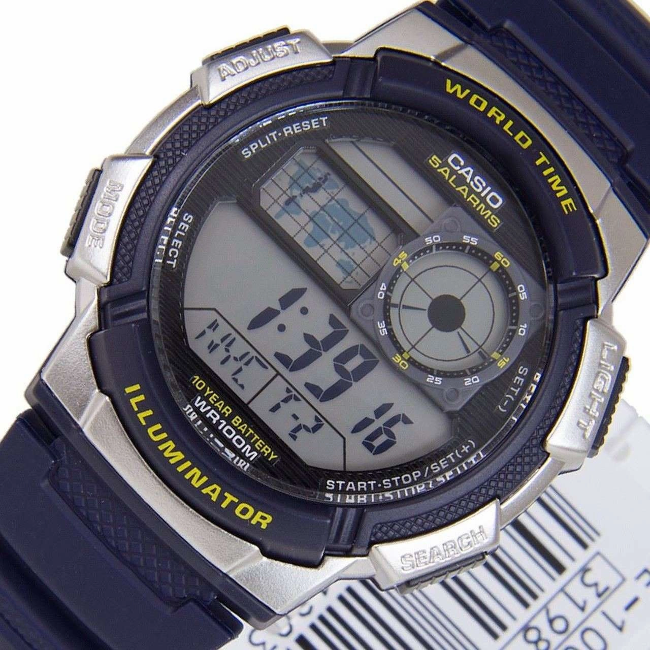 Casio AE-1000W-2A Navy Blue Resin Strap Watch for Men