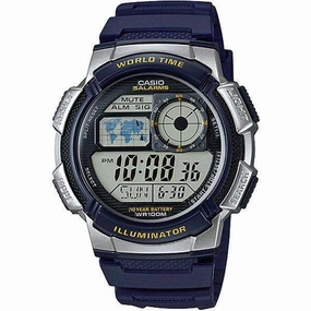 Casio AE-1000W-2A Navy Blue Resin Strap Watch for Men