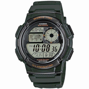 Casio AE-1000W-3A Green Resin Strap Watch for Men