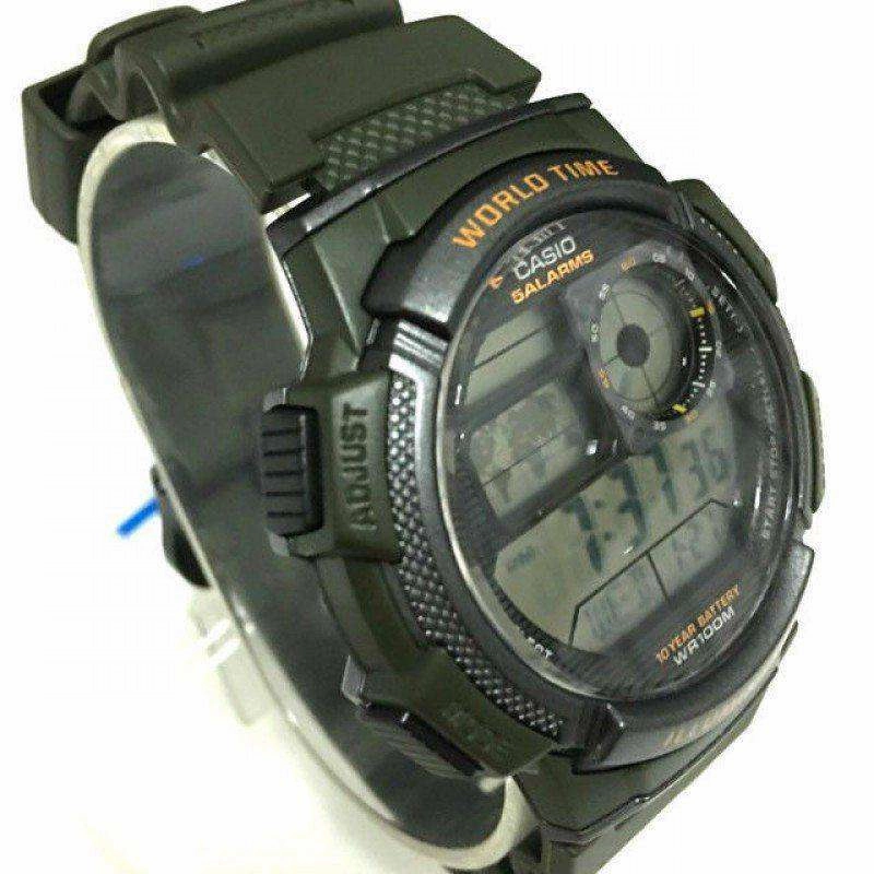 Casio AE-1000W-3A Green Resin Strap Watch for Men