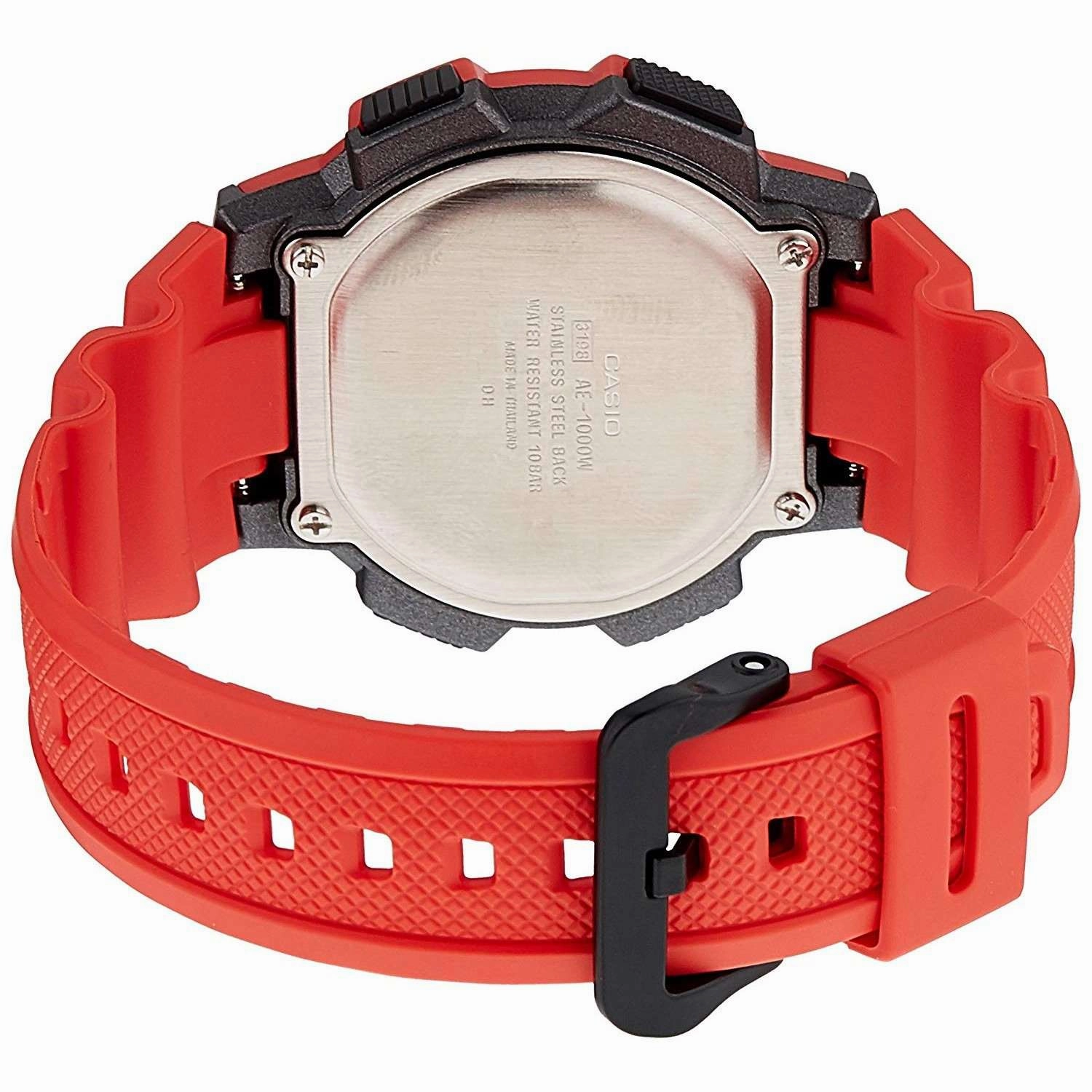 Casio AE-1000W-4A Red Resin Strap Watch for Men