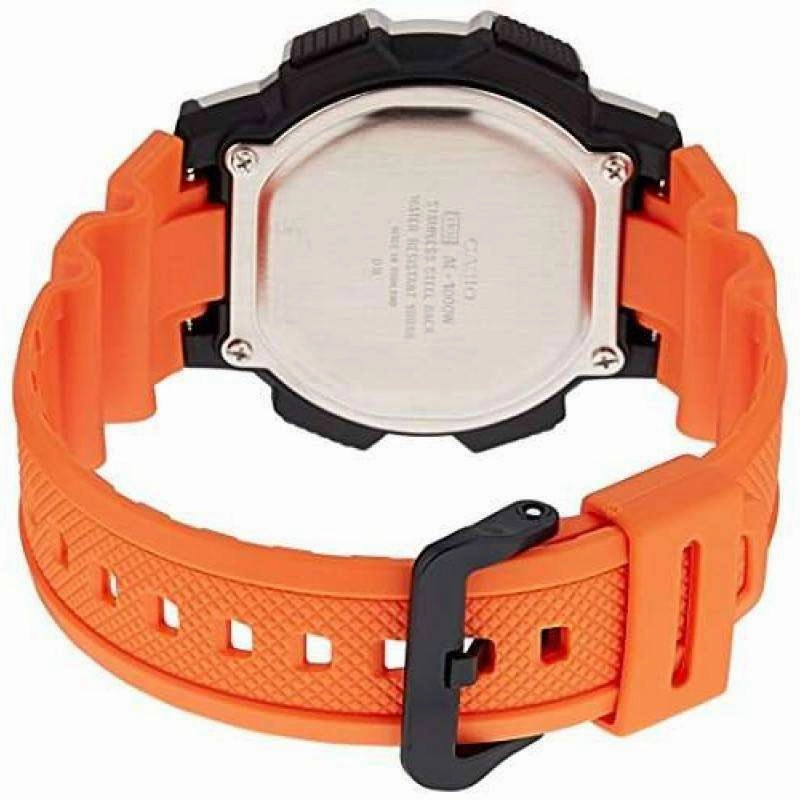 Casio AE-1000W-4B Orange Resin Strap Watch for Men