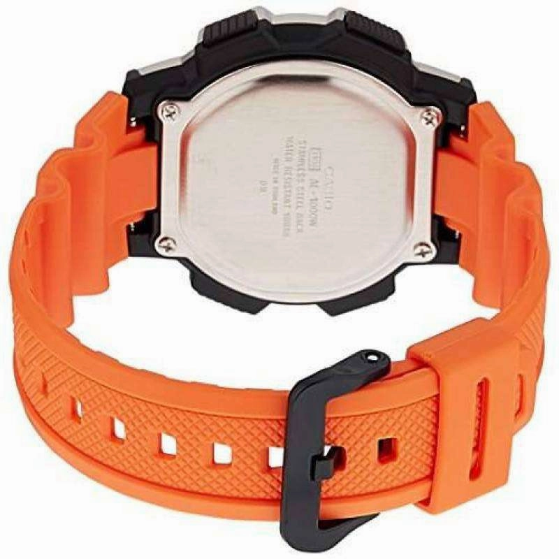 Casio AE-1000W-4B Orange Resin Strap Watch for Men