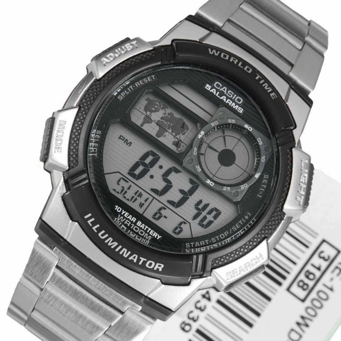 Casio AE-1000WD-1A Silver Stainless Watch for Men
