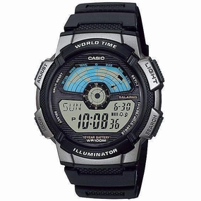 Casio AE-1100W-1A Black Resin Strap Watch For Men