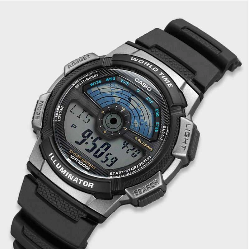 Casio AE-1100W-1A Black Resin Strap Watch For Men