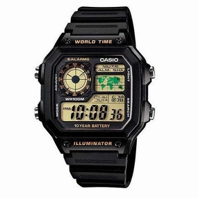 Casio AE-1200WH-1BVDF Black Resin Watch for Men