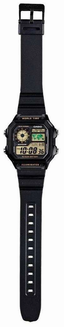 Casio AE-1200WH-1BVDF Black Resin Watch for Men
