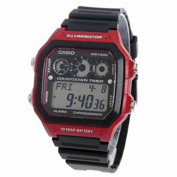 Casio AE-1300WH-4A Black Resin Strap Watch for Men