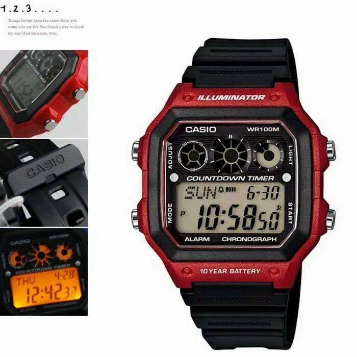 Casio AE-1300WH-4A Black Resin Strap Watch for Men
