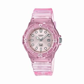 Casio Ana Transparent Resin Band Watch LRW200HS-4E