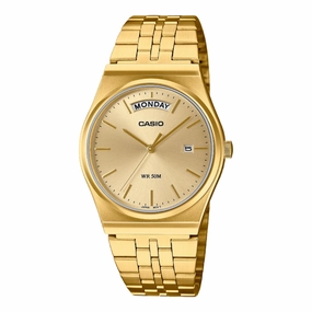 Casio Analog Gold Dial Stainless Steel Watch MTPB146G-9A
