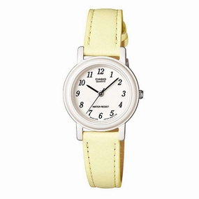 Casio Analog LQ-139L-9B Yellow Leather Strap Women's Watch