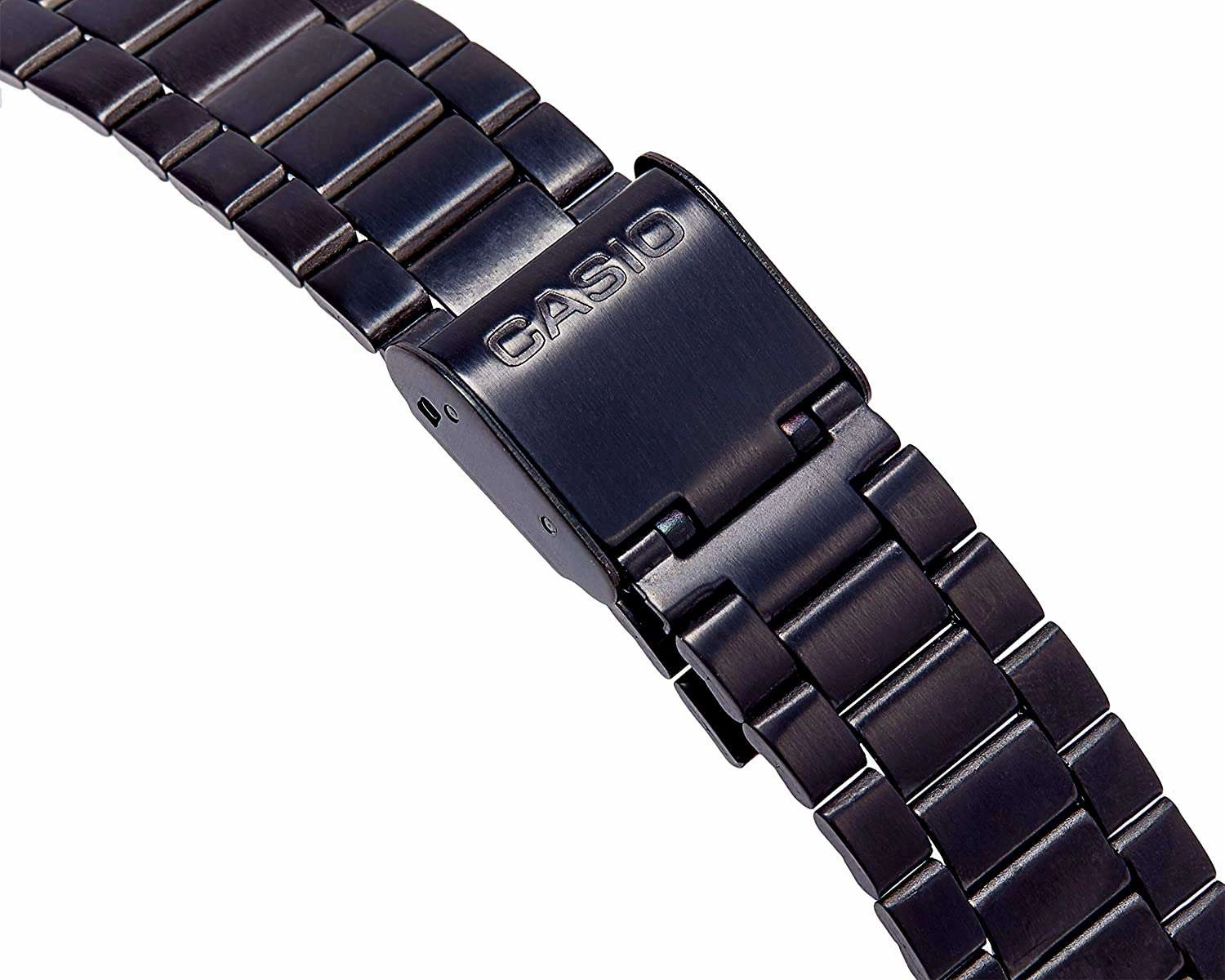 Casio B640WBG-1BDF Black Stainless Strap Watch for Men and Women