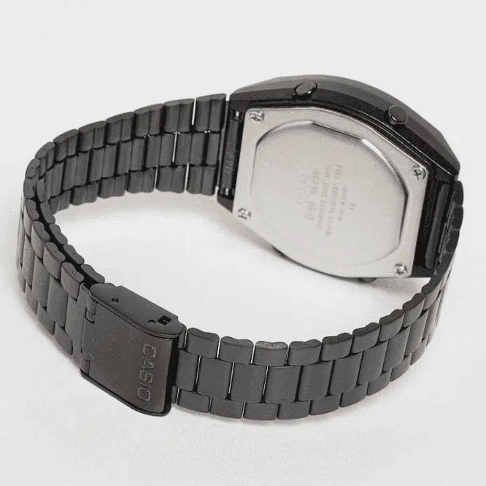 Casio B640WBG-1BDF Black Stainless Strap Watch for Men and Women