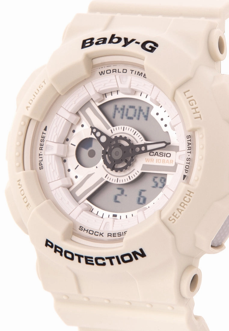 Casio Baby-g BA-110PP-7A Digital Analog Rubber Strap Watch For Women