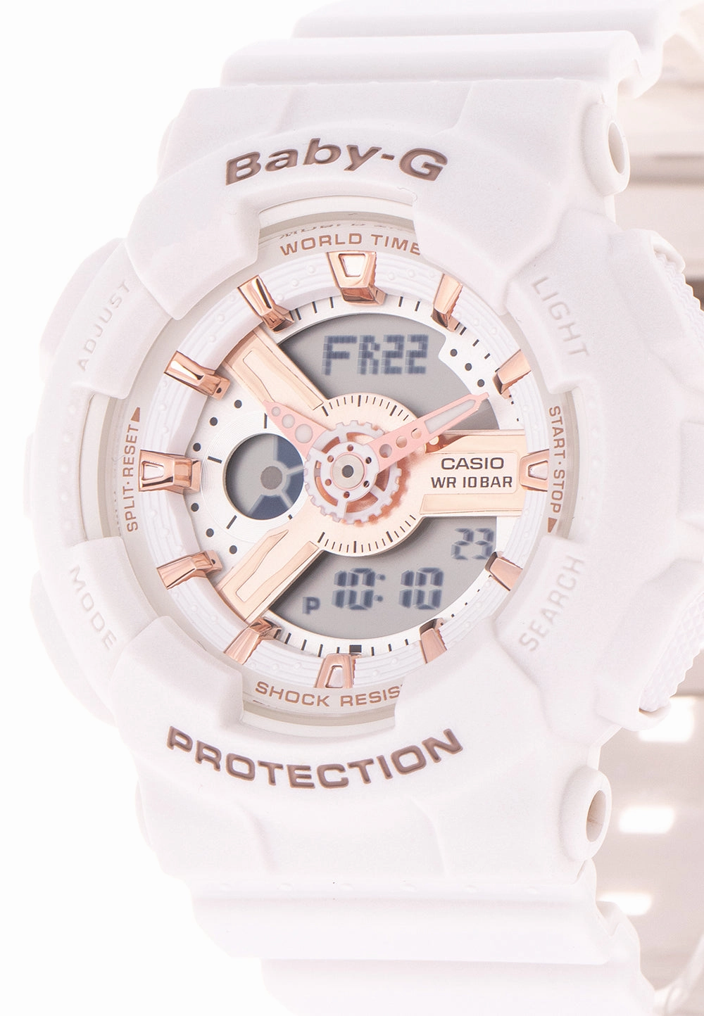 Casio Baby-g BA-110RG-7A Digital Analog Rubber Strap Watch For Women