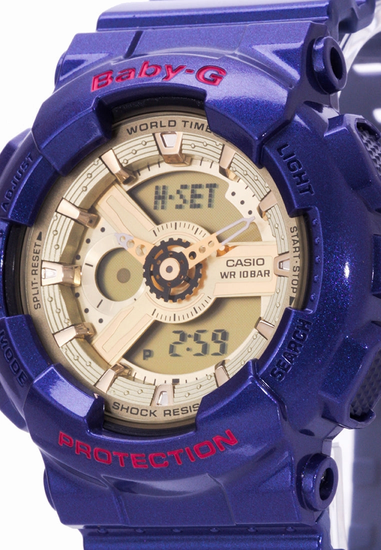 Casio Baby-g BA-111GGC-2A Digital Analog Rubber Strap Watch For Women