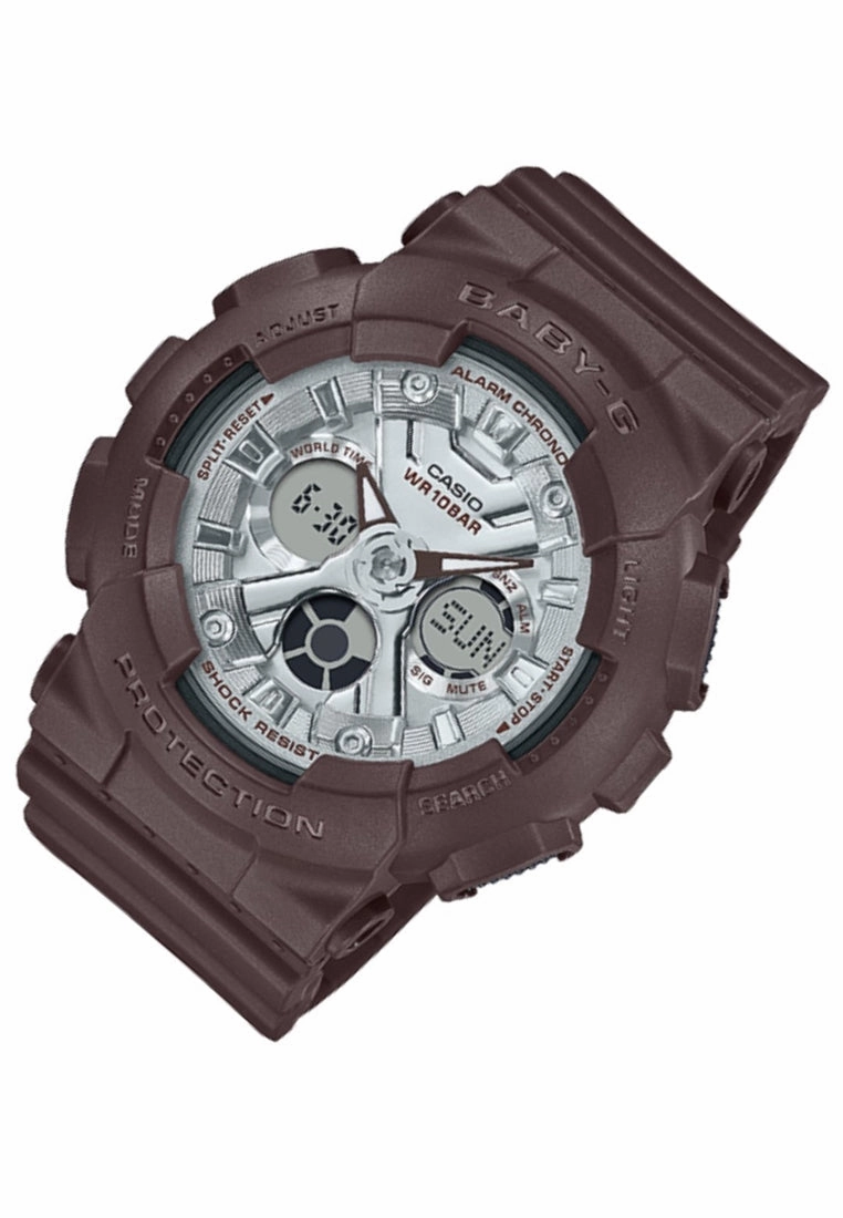 Casio Baby-g BA-130SW-5A Digital Analog Rubber Strap Watch For Women
