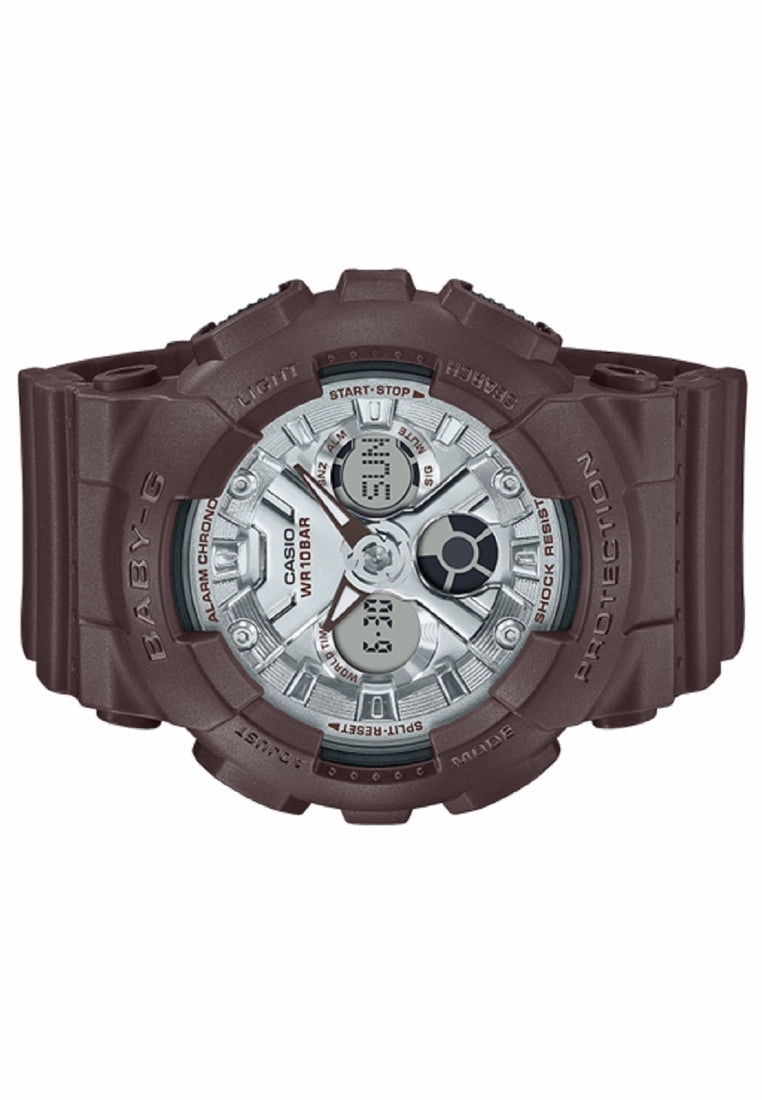 Casio Baby-g BA-130SW-5A Digital Analog Rubber Strap Watch For Women