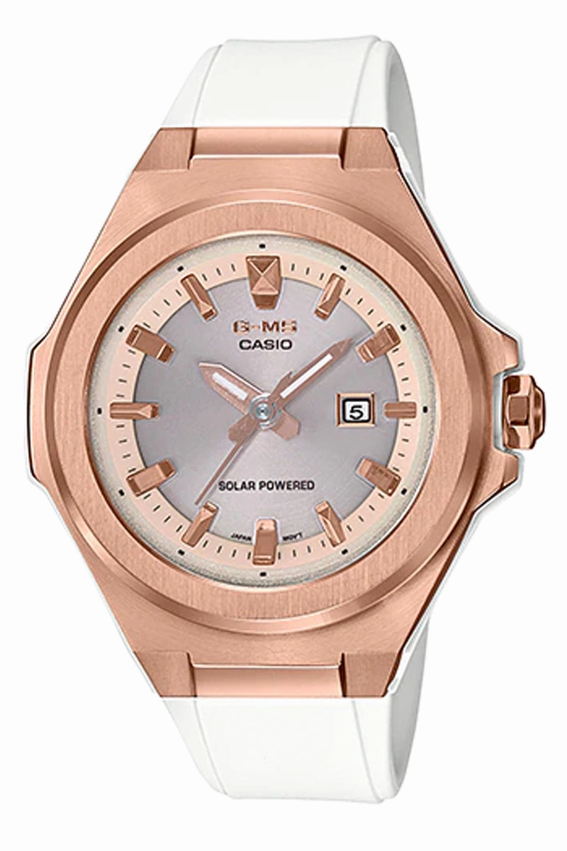 Casio Baby-g MSG-S500G-7A2 Solar Analog Rubber Strap Watch For Women