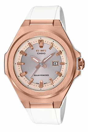 Casio Baby-g MSG-S500G-7A2 Solar Analog Rubber Strap Watch For Women